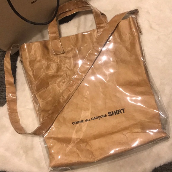cdg paper bag tote